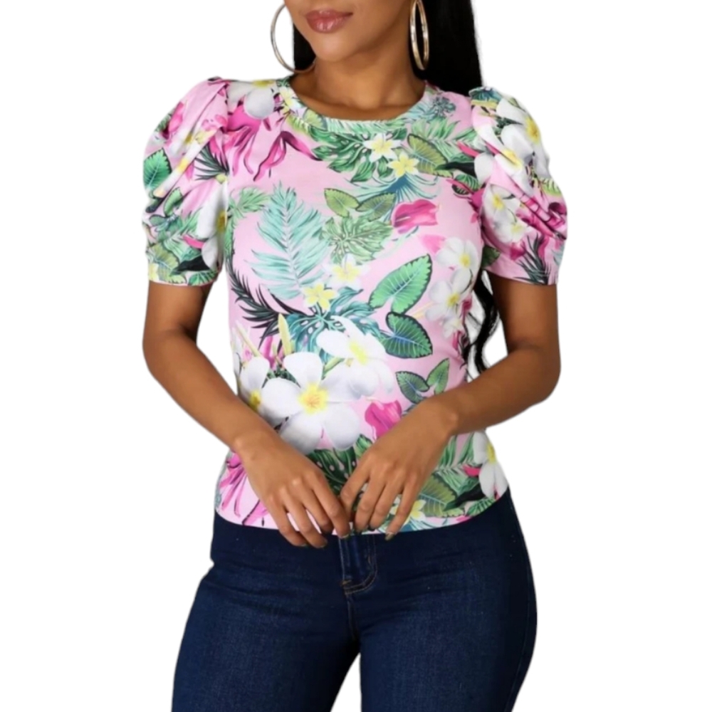 Nevaeh Dolls Boutique "WAKING UP IN IBIZA TOP" Summer Shirt Floral Tropical